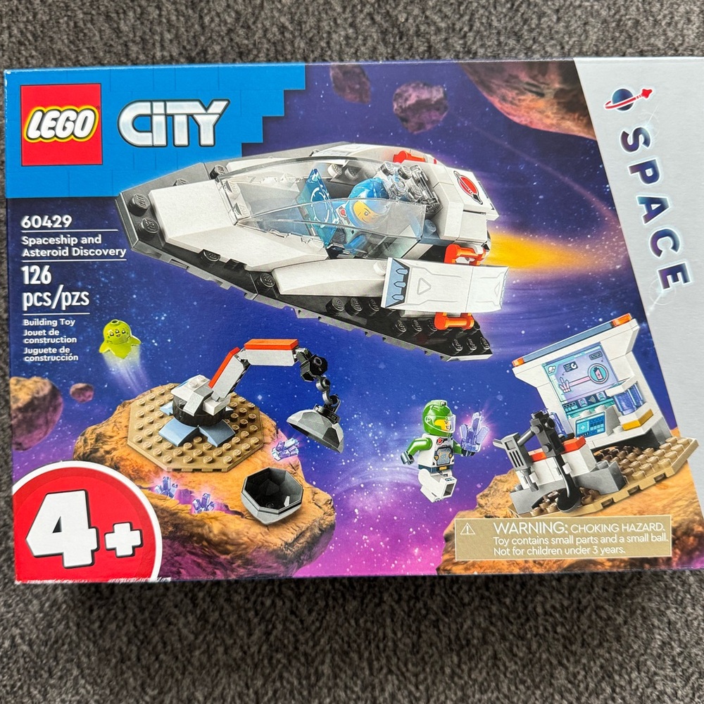 LEGO City Space Exploration Set with White and Blue Spaceship